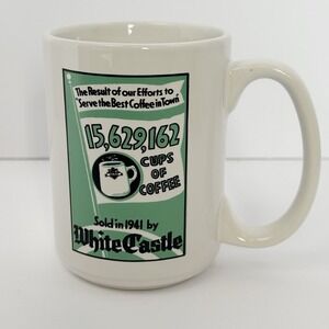 Vintage White Castle Coffee Mug "15,629,162 Cups of Coffee" Advertising